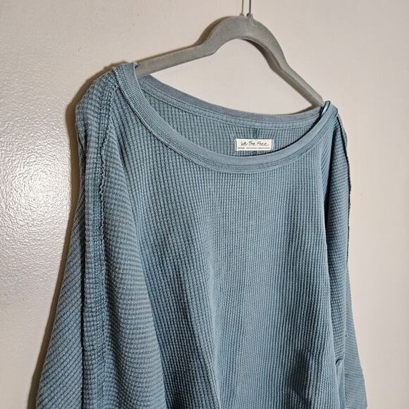 NWOT We The Free  Microphone Drop Thermal Oversized Slouchy Thumbholes Sz Medium - Picture 6 of 14